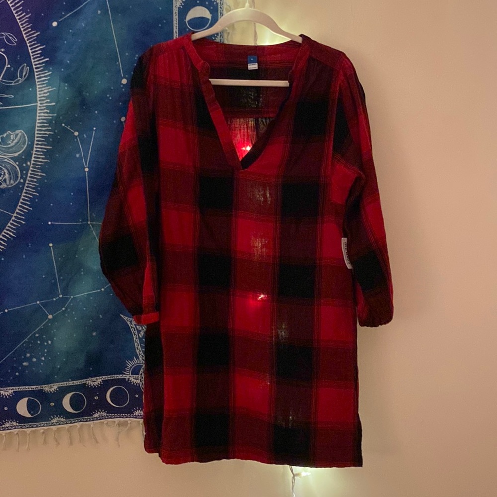 Old Navy Plaid Swing Dress